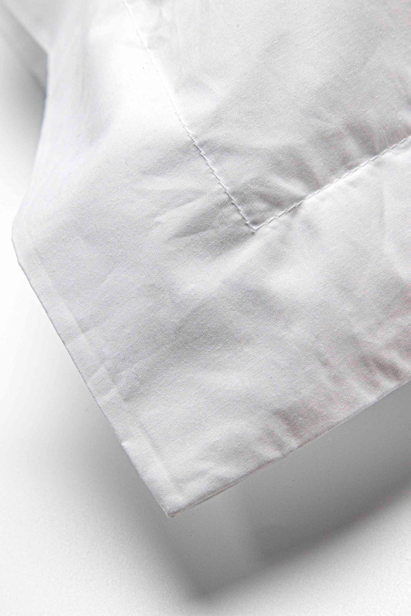 Percale Organic Cotton Oxford Pillowcase Edge