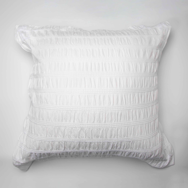 Seersucker Organic Cotton Square Oxford Pillowcase Pair