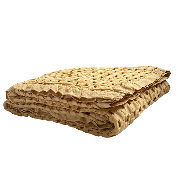 Waffle Organic Cotton Throw Blanket - Honeycomb - Limited Edition