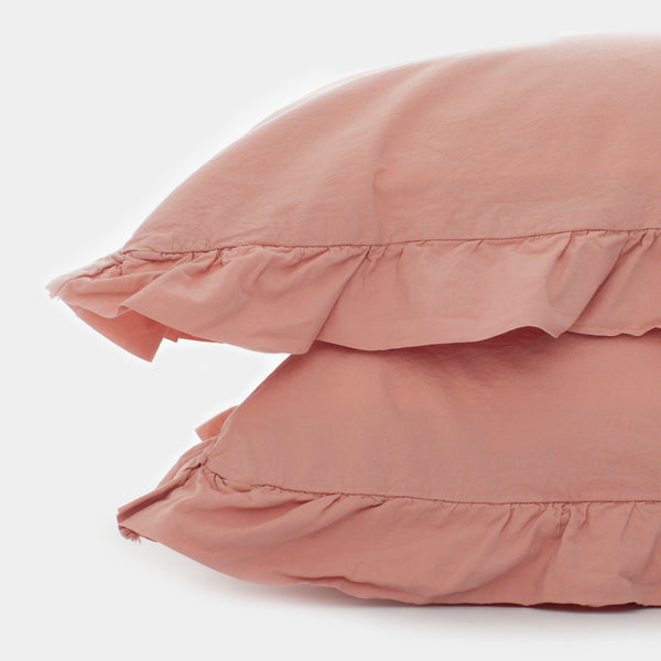 Organic Cotton Relaxed Percale Frill Pillowcase