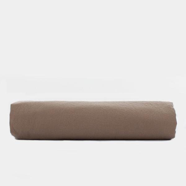 Organic Cotton Relaxed Percale Sheets - Sandstone