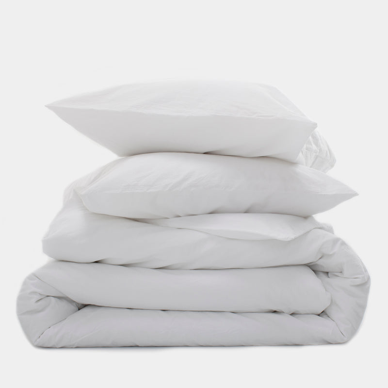 Organic Cotton Relaxed Percale Duvet Cover Set