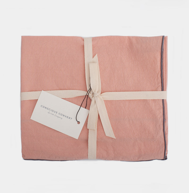 Table Runners Organic Cotton Coral Pink